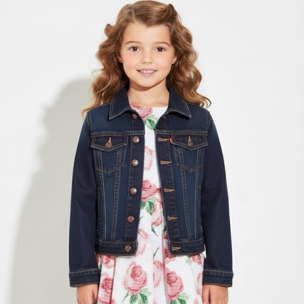 Kids LEVIS STRAUSS Blue DENIM Jean Jacket SZ S